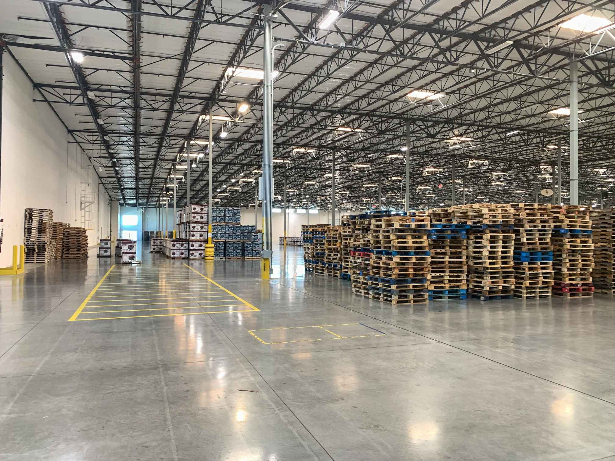 Industrial warehouse and stored goods